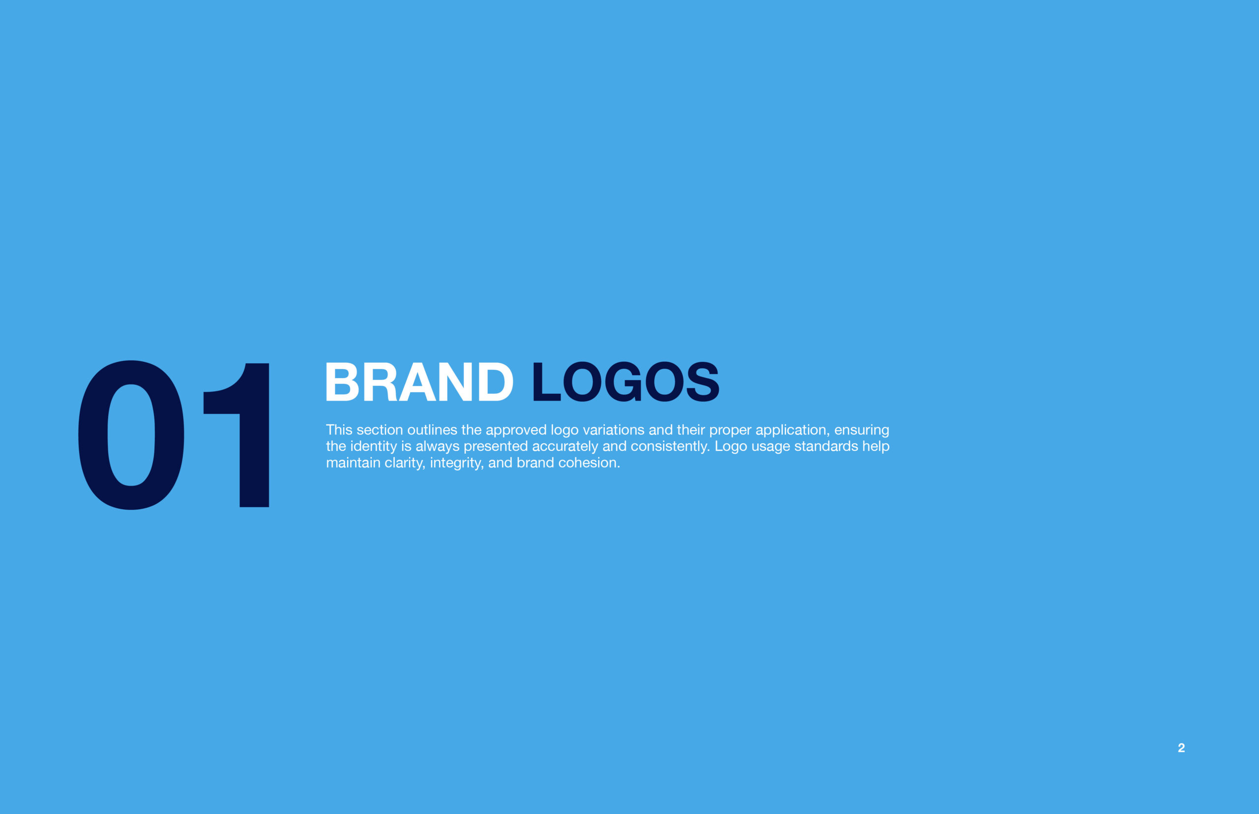 InMotus Connect brand guidelines section divider: 01 Brand Logos