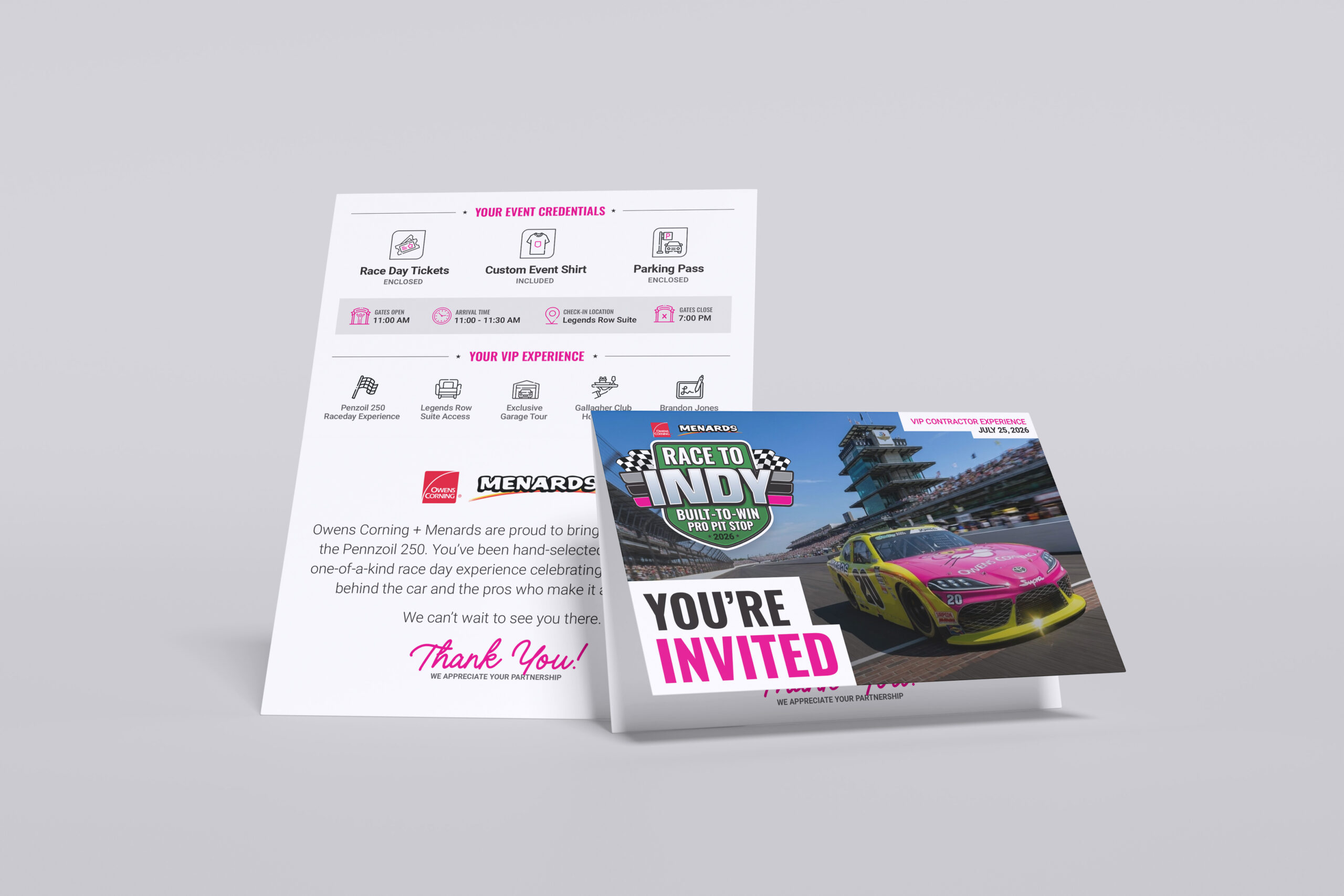 race to indy invite